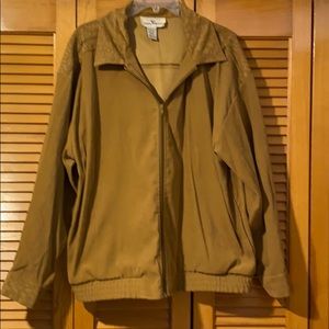 Tan suede like jacket XL